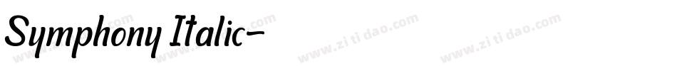 Symphony Italic字体转换